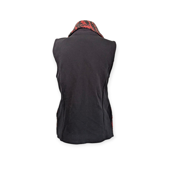 Dolan Left Coast Red & Gray Sherpa Knit Patterned Vest ~ Anthropologie - Picture 5 of 8